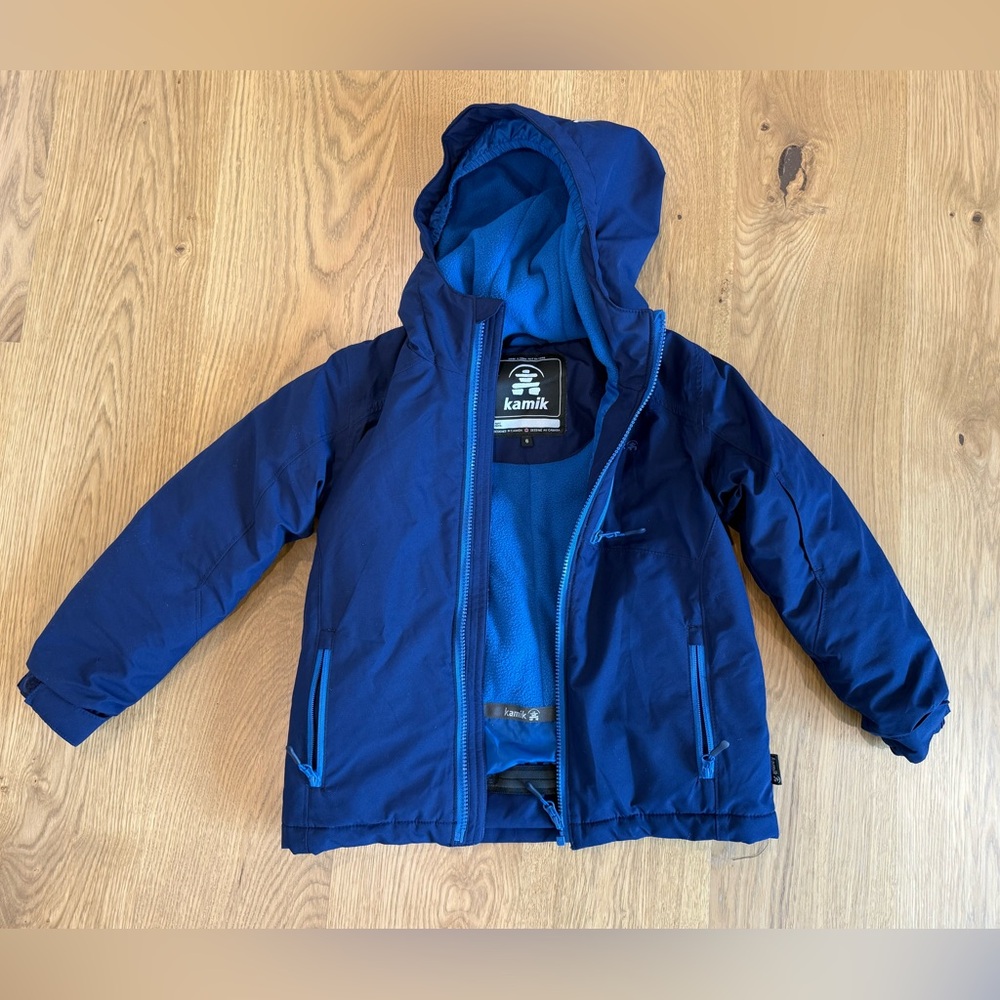 Kamik Kids Blue Hooded Raincoat